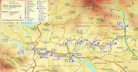 Barruelo de Santullán - Cervera de Pisuerga - mapa